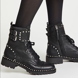 Sam Edelman Studded Combat Lug Sole Boots 7.5